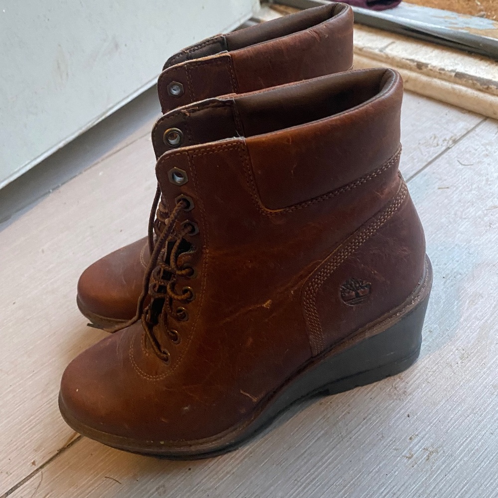 Timberland Wedge leather boots